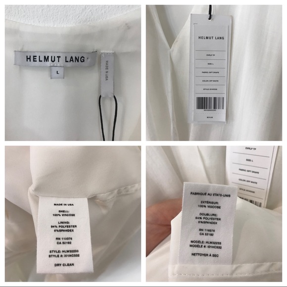 NWT Helmut Lang Soft Drape Overlap Top size L - Picture 8 of 8